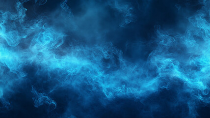 Obraz premium Realistic thunder light with blue smoke. Mysterious lightning light