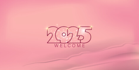 A vibrant wallpaper celebrating the arrival of the New Year 2025