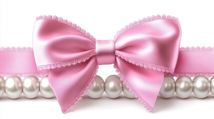 Enhance your gifts with elegant pink bow and pearl accents for a luxurious presentation