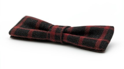 Elevate your style with a classic red and black plaid bow tie for any occasion