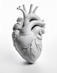 White anatomical heart model