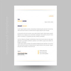 Obraz premium Modern clean corporate letterhead template design 