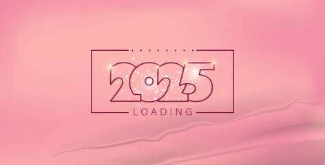A vibrant wallpaper celebrating the arrival of the New Year 2025