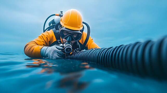 A person in a gas mask and another in a regular mask enjoy a summer day at the beach, surrounded by water and people having fun in the sun