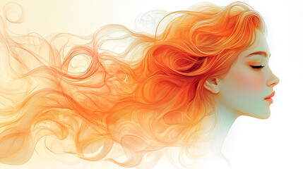 A woman's colorful, vibrant, flowing hair. Her profile is visible. transgender day of remembrance