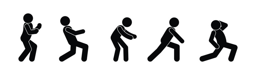 stick figures stickman, man icon