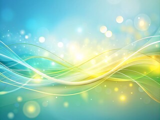 Fototapeta premium Minimalistic Playful Light Background with Flowing Glowing Pastel Lines for Creative Designs