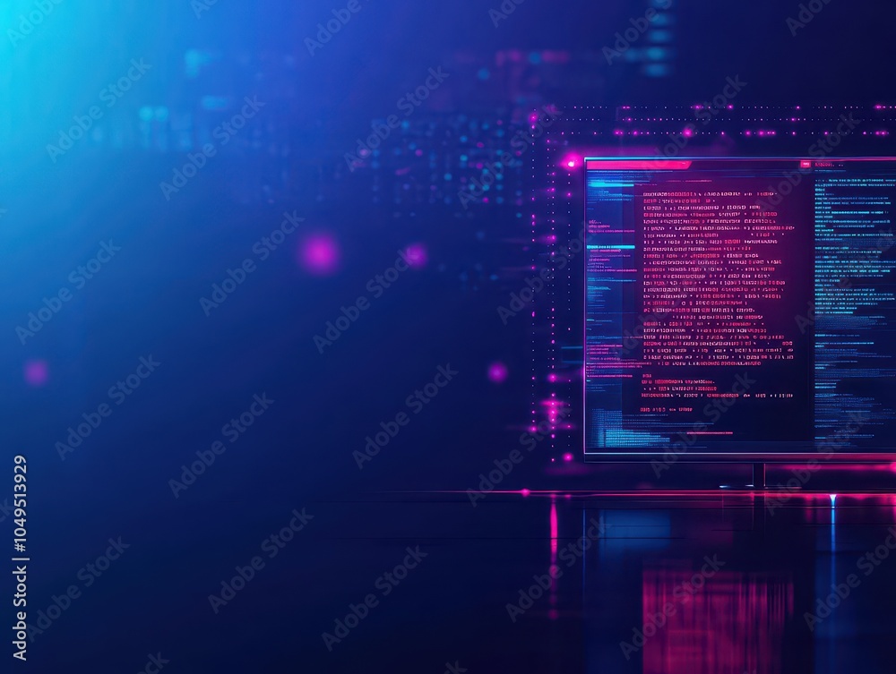 Aufkleber Firewall defense system blocking a hackers code in flat design, side view, gaming theme, animation, Splitcomplementary color scheme