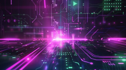 Fototapeta premium Abstract Digital Circuitry Background