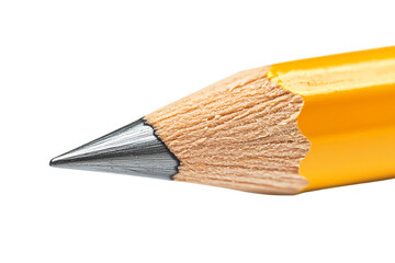 Fototapeta premium Closeup of a Sharp Pencil Point on a White Background
