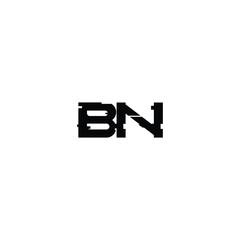 BN monogram logo design letter text name symbol monochrome logotype alphabet character simple logo