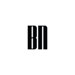 BN monogram logo design letter text name symbol monochrome logotype alphabet character simple logo