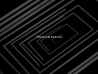 Premium background design with diagonal gradient black stripes pattern. Vector horizontal template for digital luxury business banner, formal invitation, luxury voucher, gift certificate,etc	