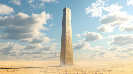 Obraz premium Egyptian obelisk 3d rendering. Egyptian Obelisk. Illustration