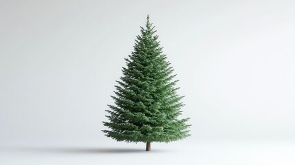 Fototapeta premium Undecorated natural Christmas tree, ready for ornaments, isolated on a clear background