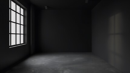 Spacious Black Room with Soft Light and Texture Details. Generative AI
柔らかな光とテクスチャのディテールが際立つ広い黒い部屋。