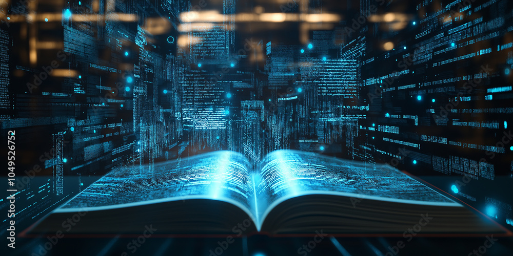 Poster Open book generating programming code in augmented reality