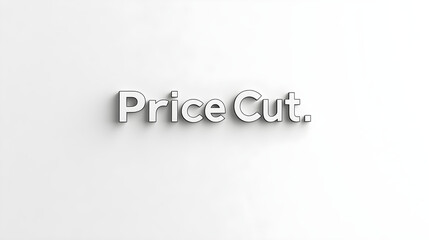 A very simple, minimalist design with thin, modern letters Price Cut
