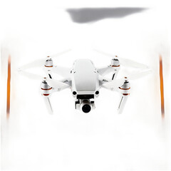 Professional Drone Isolated on Transparent Background, Generative AI
