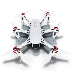 Professional Drone Isolated on Transparent Background, Generative AI