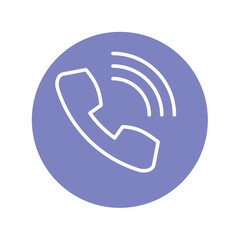 call color line icon with white background vector stock illustration