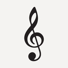 Classic treble clef music symbol