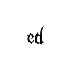 ED monogram logo design letter text name symbol monochrome logotype alphabet character simple logo