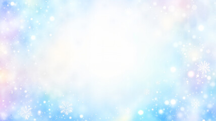 Abstract snowy background with bright light center