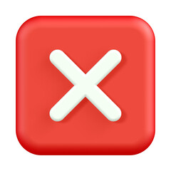 red button with cross