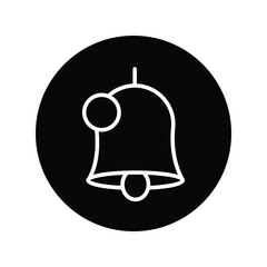 notification glyph icon with white background vector stock illustration