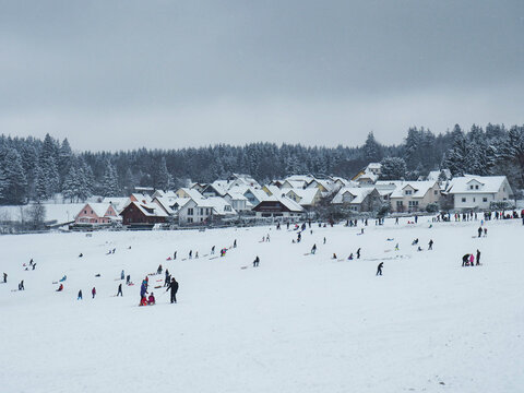 People enjoying the Snow Season