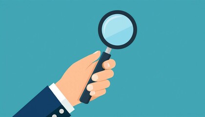 hand holding magnifying glass