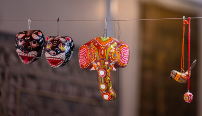 Hindu religious products or souvenir on display