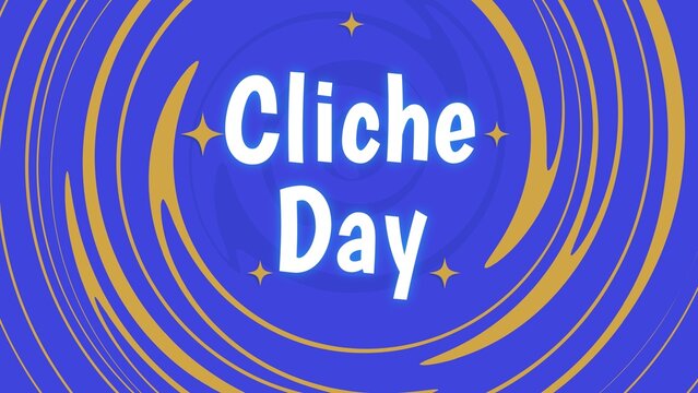 Cliche Day web banner design illustration 