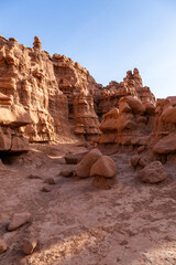 Stunning Rock Formations in Utah's Desert Landscape