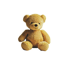 Obraz premium Cute and Cuddly Teddy Bear on a Minimalist White Background