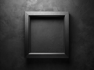 Abstract 3D Animation of Frame on Black Wall with Shadows for Business Footage