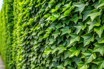 Obraz premium fresh green ivy leaves in hedge