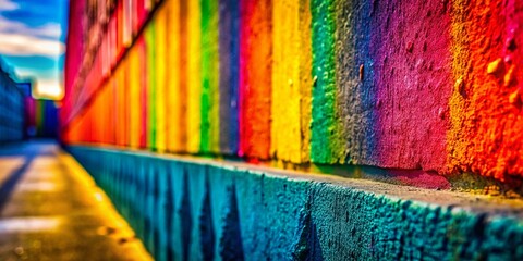 Abstract Concrete Wall with Tilt-Shift Effects for Modern Design and Architecture