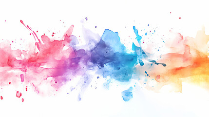 Obraz premium Abstract watercolor background with colorful splashes and textured brushstrokes. Ink and Wash Painting. Illustration
