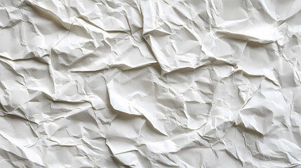 Obraz premium Abstract white crumpled and creased recycle craft paper texture background. Embossed Texture. Illustration