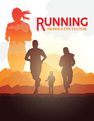 running, run, running silhouette, runner silhouette, sport, illustration, 
vector, shoes running, trail running, runner marathon