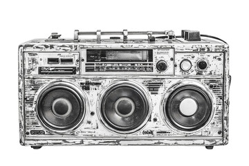 Vintage Boombox: A Iconic Retro Audio Device