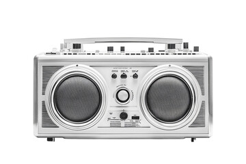 Obraz premium Vintage Portable Stereo Radio Boombox in Black and White