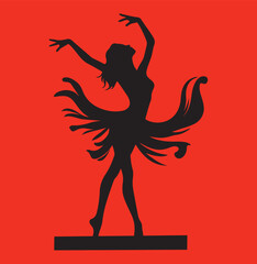 silhouette of a dancing girl © Hiroks Design