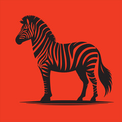 zebra  vector silhouette