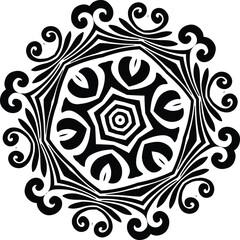 Simple Flower Mandala Pdf Circular Pattern in the Form of a Mandala Decorative Ornament in Ethnic Oriental Style.