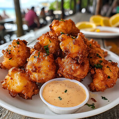 Conch Fritters.  A seafood favorite in Florida. 