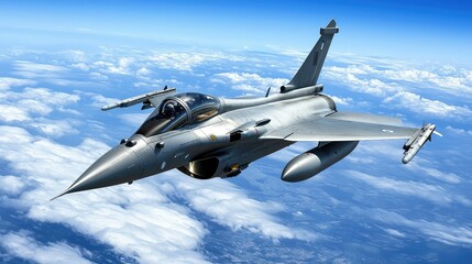 Dynamic Fighter Jet Performing Vertical Maneuver