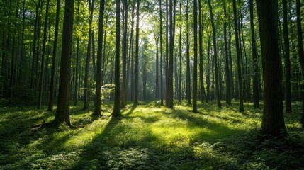 Obraz premium Sunlight Through The Trees